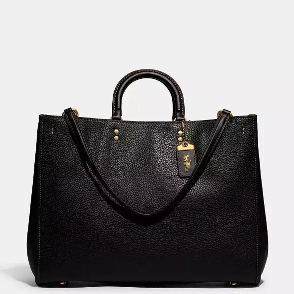 Coach Rogue 39 Black Leather Bag